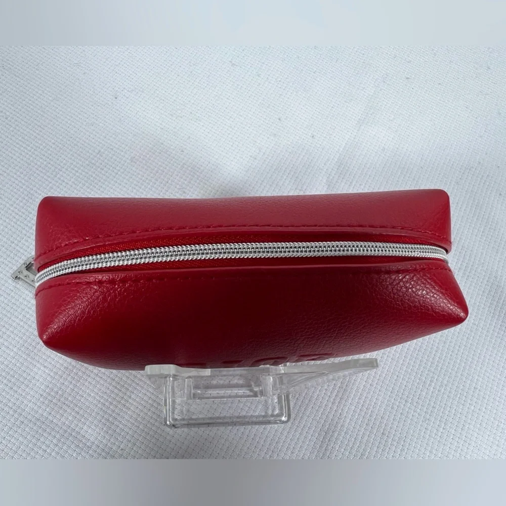 7529: Christian Dior Beauty Red Cosmetic Makeup Pouch Zip Case